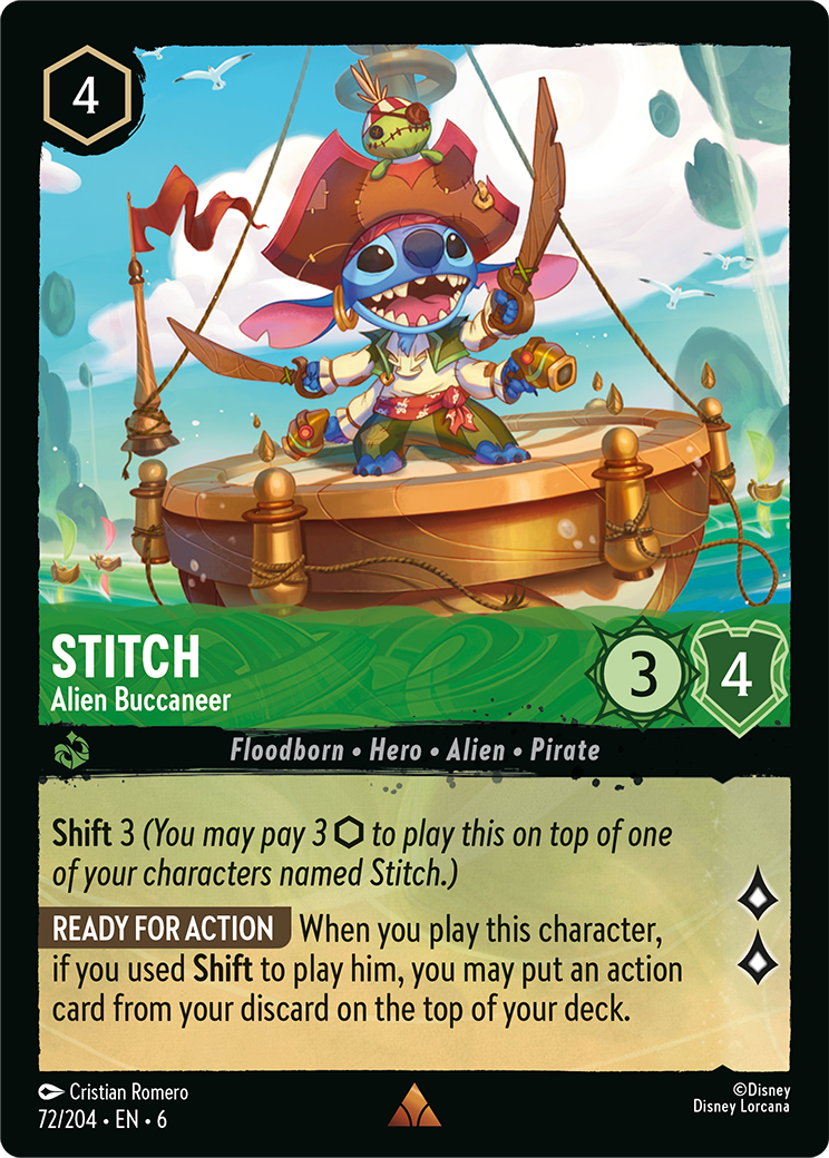 Stitch - Alien Buccaneer [6AZS-72] (Azurite Sea) (Rare)