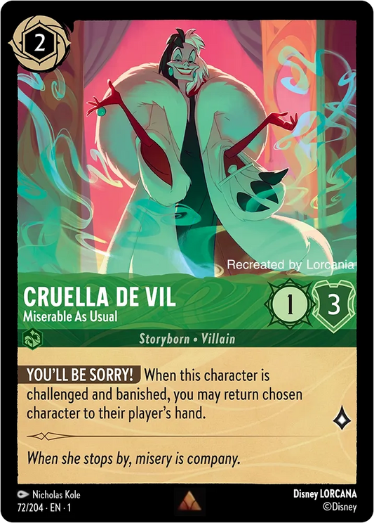 Cruella De Vil - Miserable As Usual [1TFC-72] (The First Chapter) (Rare)