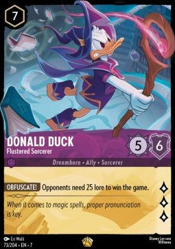 Donald Duck - Flustered Sorcerer (V.1) [7ARI-73] (Archazia's Island) (Legendary)