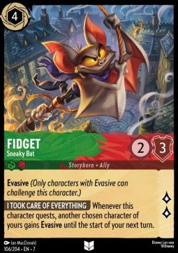 Fidget - Sneaky Bat [7ARI-106] (Archazia's Island) (Uncommon)
