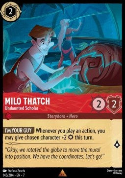 Milo Thatch - Undaunted Scholar [7ARI-145] (Archazia's Island) (Rare)