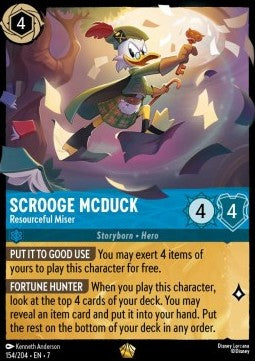 Scrooge McDuck - Resourceful Miser [7ARI-154] (Archazia's Island) (Legendary)