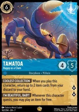 Tamatoa - Happy as a Clam (V.1) [7ARI-162] (Archazia's Island) (Legendary)