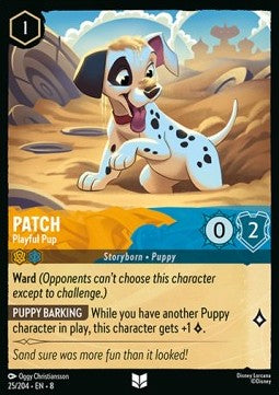 Patch - Playful Pup [8JAF-25] (Reign of Jafar) (Uncommon)