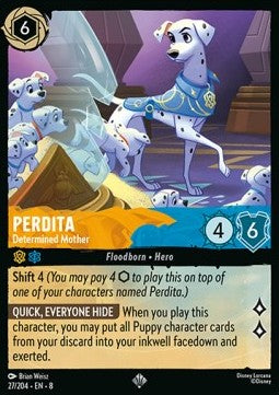 Perdita - Determined Mother (V.1) [8JAF-27] (Reign of Jafar) (Super Rare)