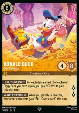 Donald Duck - Coin Collector [8JAF-37] (Reign of Jafar) (Super Rare)
