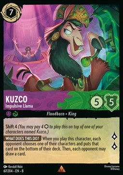 Kuzco - Impulsive Llama (V.1) [8JAF-67] (Reign of Jafar) (Rare)