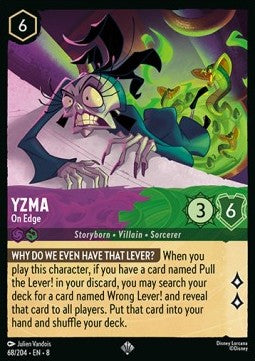 Yzma - On Edge [8JAF-68] (Reign of Jafar) (Super Rare)