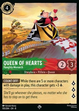 Queen of Hearts - Haughty Monarch [8JAF-105] (Reign of Jafar) (Super Rare)