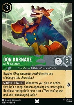 Don Karnage - Air Pirate Leader [8JAF-108] (Reign of Jafar) (Uncommon)