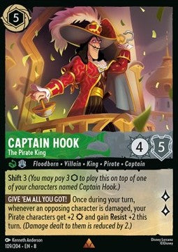 Captain Hook - The Pirate King (V.1) [8JAF-109] (Reign of Jafar) (Rare)