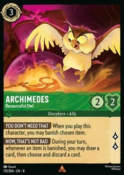 Archimedes - Resourceful Owl [8JAF-113] (Reign of Jafar) (Rare)