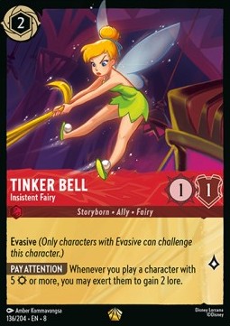 Tinker Bell - Insistent Fairy [8JAF-136] (Reign of Jafar) (Legendary)
