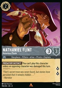 Nathaniel Flint - Notorious Pirate [8JAF-196] (Reign of Jafar) (Rare)