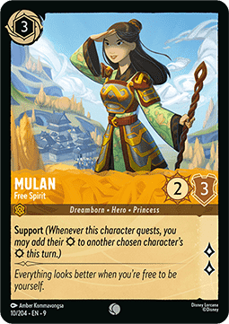 Mulan - Free Spirit [9FAB-10] (Fabled) (Common)