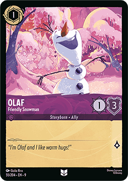 Olaf - Friendly Snowman [9FAB-55] (Fabled) (Uncommon)