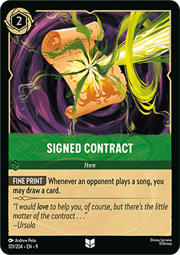 Signed Contract [9FAB-101] (Fabled) (Uncommon)