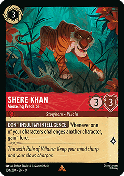 Shere Khan - Menacing Predator [9FAB-104] (Fabled) (Rare)