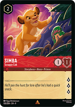 Simba - Scrappy Cub [9FAB-105] (Fabled) (Rare)