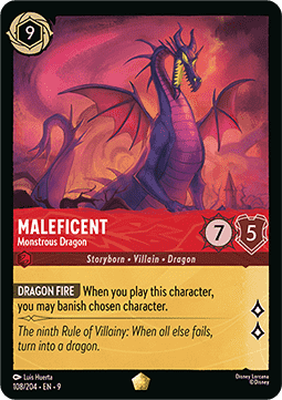 Maleficent - Monstrous Dragon [9FAB-108] (Fabled) (Legendary)