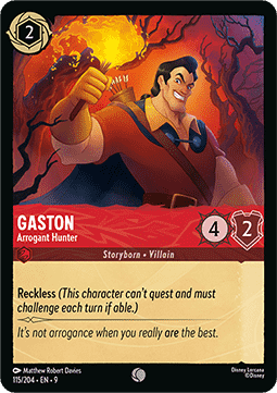 Gaston - Arrogant Hunter [9FAB-115] (Fabled) (Common)