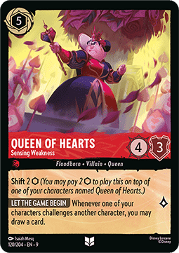 Queen of Hearts - Sensing Weakness [9FAB-120] (Fabled) (Uncommon)