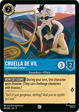 Cruella De Vil - Fashionable Cruiser [9FAB-145] (Fabled) (Common)