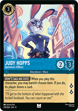 Judy Hopps - Optimistic Officer [9FAB-157] (Fabled) (Uncommon)