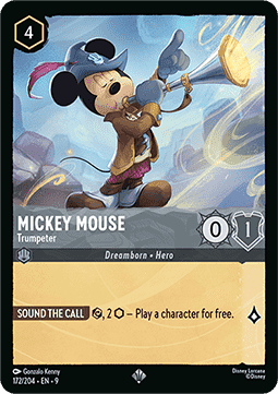 Mickey Mouse - Trumpeter [9FAB-172] (Fabled) (Super Rare)