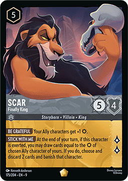 Scar - Finally King (V.1) [9FAB-175] (Fabled) (Legendary)