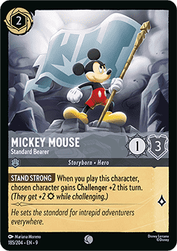 Mickey Mouse - Standard Bearer (V.1) [9FAB-185] (Fabled) (Common)