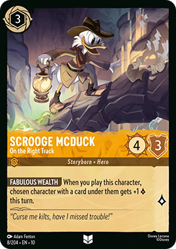 Scrooge McDuck - On the Right Track [10WHI-8] (Whispers in the Well) (Uncommon)