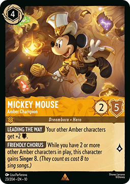 Mickey Mouse - Amber Champion [10WHI-23] (Whispers in the Well) (Rare)