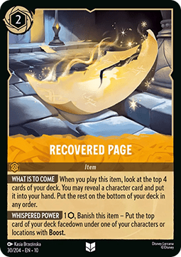 Recovered Page [10WHI-30] (Whispers in the Well) (Uncommon)