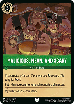 Malicious, Mean, and Scary (V.1) [10WHI-97] (Whispers in the Well) (Uncommon)