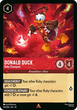 Donald Duck - Ruby Champion [10WHI-121] (Whispers in the Well) (Rare)