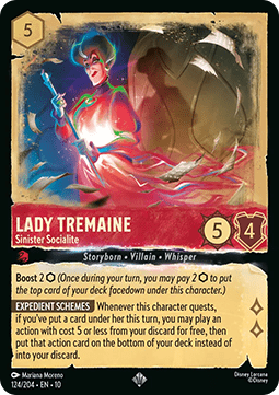 Lady Tremaine - Sinister Socialite (V.1) [10WHI-124] (Whispers in the Well) (Super Rare)