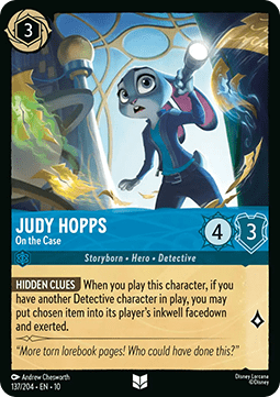 Judy Hopps - On the Case [10WHI-137] (Whispers in the Well) (Uncommon)