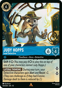 Judy Hopps - Lead Detective (V.1) [10WHI-150] (Whispers in the Well) (Rare)