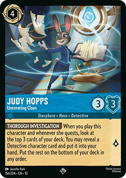 Judy Hopps - Uncovering Clues [10WHI-156] (Whispers in the Well) (Super Rare)