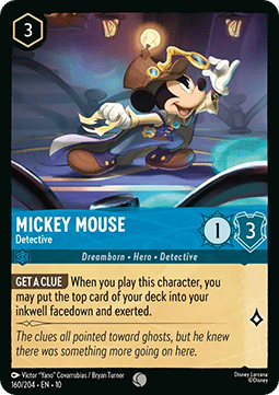 Mickey Mouse - Detective [10WHI-160] (Whispers in the Well) (Common)