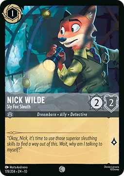 Nick Wilde - Sly Fox Sleuth [10WHI-178] (Whispers in the Well) (Common)