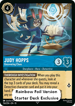 Judy Hopps - Uncovering Clues (V.2) [10WHI-156] (Whispers in the Well) (Super Rare)