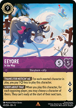 Eeyore - In the Way (V.1) [11WSP-45] (Winterspell) (Rare)