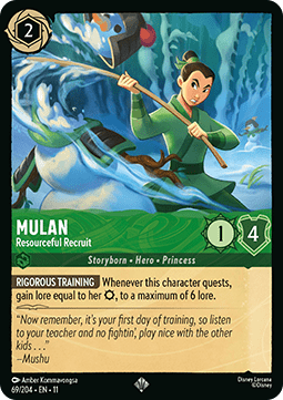 Mulan - Resourceful Recruit (V.1) [11WSP-69] (Winterspell) (Super Rare)