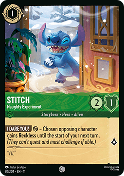 Stitch - Naughty Experiment [11WSP-70] (Winterspell) (Common)