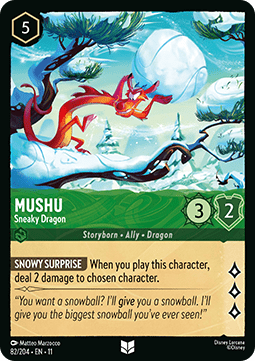 Mushu - Sneaky Dragon (V.1) [11WSP-82] (Winterspell) (Uncommon)