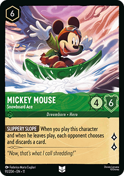Mickey Mouse - Snowboard Ace [11WSP-91] (Winterspell) (Uncommon)