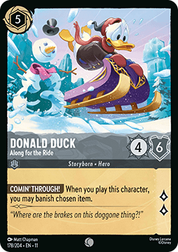 Donald Duck - Along for the Ride (V.1) [11WSP-178] (Winterspell) (Common)