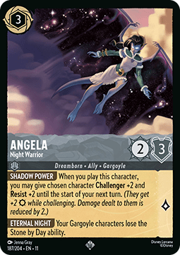 Angela - Night Warrior [11WSP-187] (Winterspell) (Super Rare)